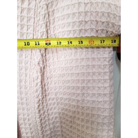 NORDSTROM Women's Waffle Textured Bathrobe Kimono Style With Belt Pink Size S - Picture 7 of 14